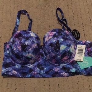 NWT Torrid Galaxy bikini top